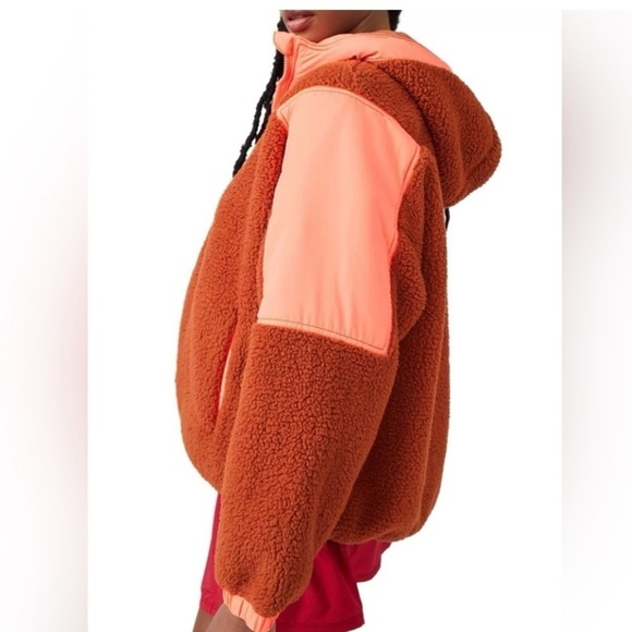 Free People popover Movement Lead the Pack Pullover small neon coral NWOT - Picture 10 of 10